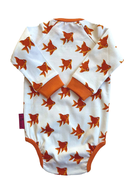 LONG SLEEVE GOLDIE GOLDFISH BABY BODYSUIT