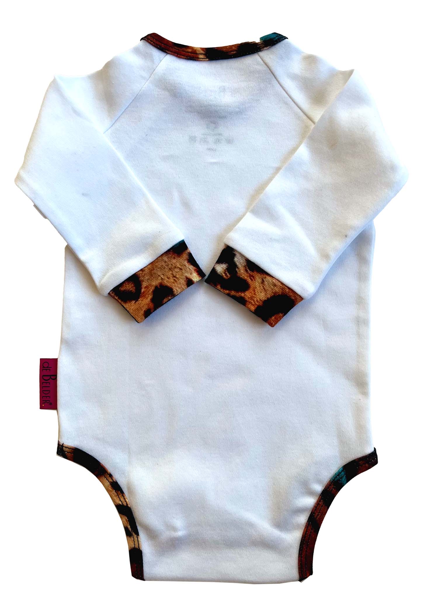 LONG SLEEVE BABYSUIT WHITE LEO VS TIGER BABY BODYSUIT